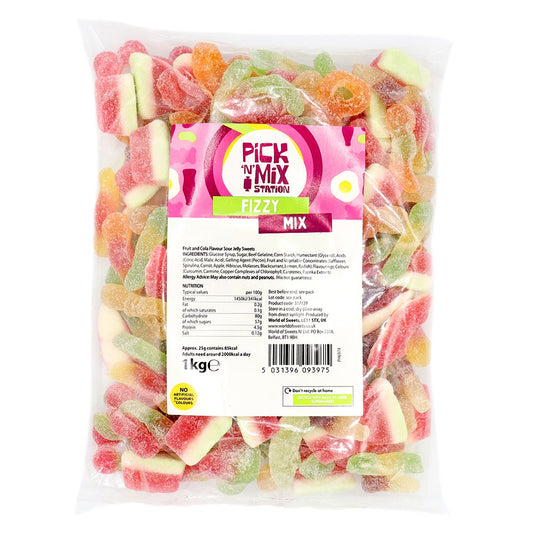 1kg Sweets Premium Fizzy Mix Bulk Case