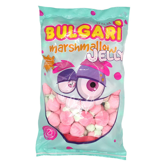 1kg Sweets Bulgari Jelly Filled Raspberry Marshmallows Bag