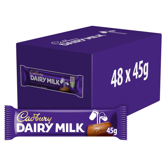Cadbury Dairy Milk Chocolate Bar 45g x48