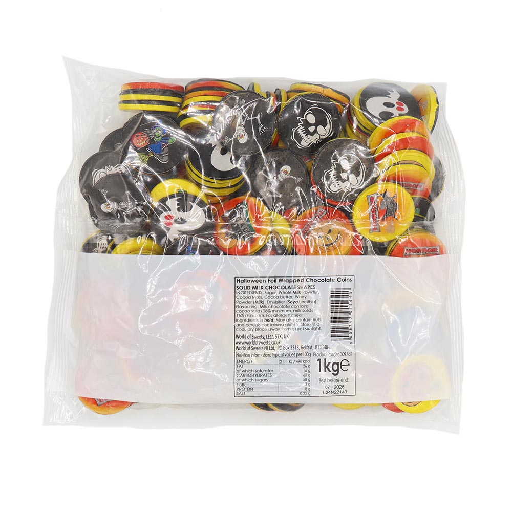 1kg Sweets Halloween Milk Chocolate Coins