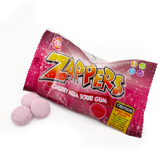 Zed Candy Zappers Cherry Mega Sour Gum 50G