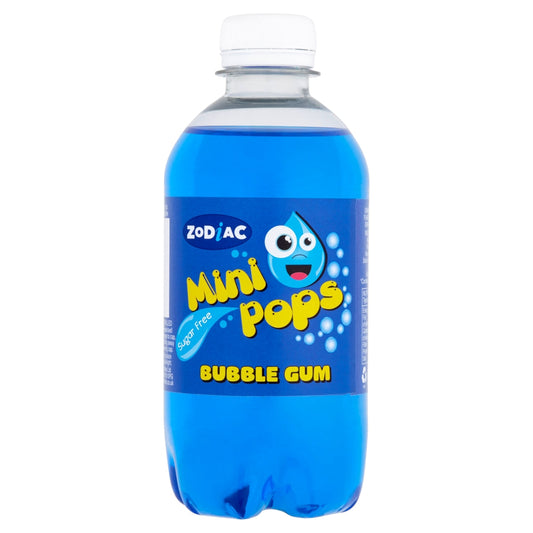 Zodiac Mini Pops Bubblegum Flavour Bottle 330Ml 6 Pack