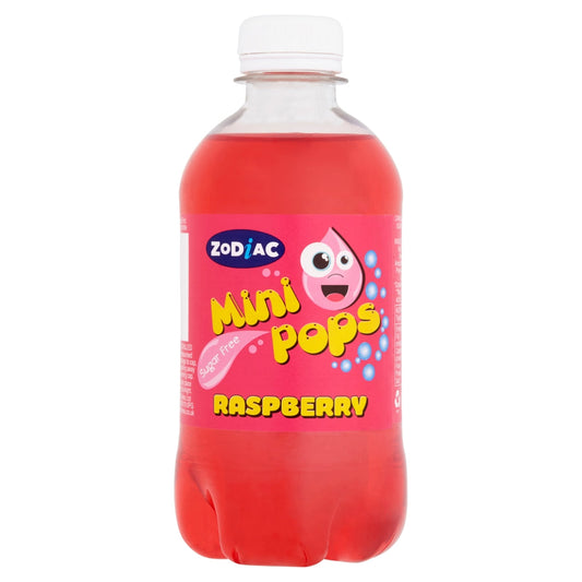 Zodiac Mini Pops Raspberry Flavour Bottle 330Ml