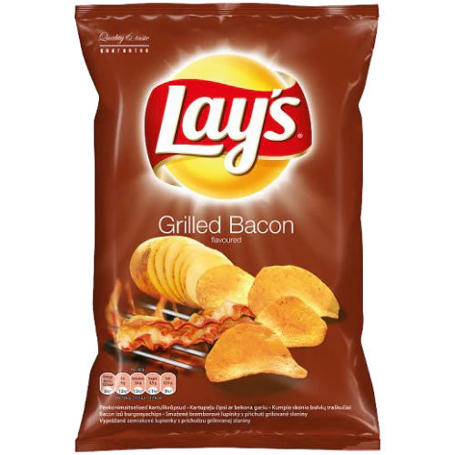 Bag of Lays Bacon Flavoured Crisps