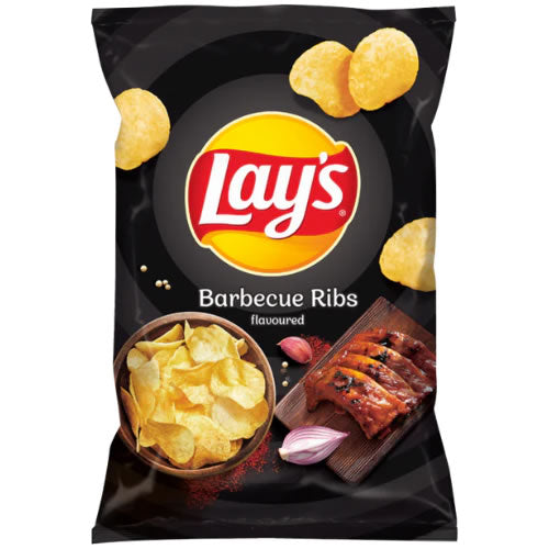 Bag of Lays BBQ Rib Crisps