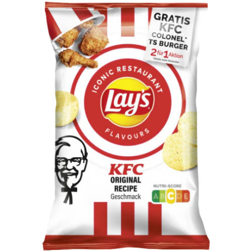 Bag of Lays KFC Flavoured Crisps