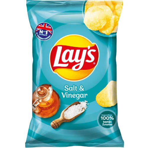 Bag of Lays Salt & Vinegar Crisps