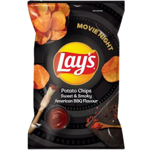 Bag of Lays Sweet BBQ Crisps