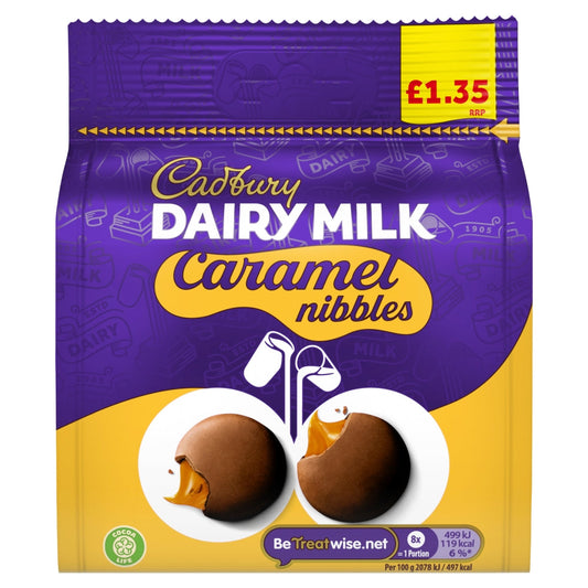 Cadbury Dairy Milk Caramel Nibbles Chocolate Bag