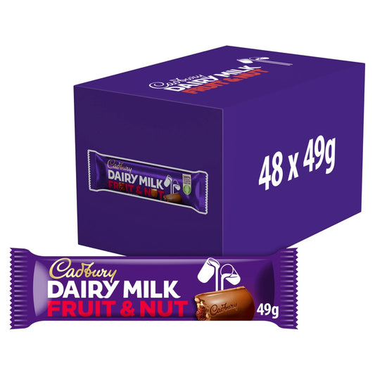 Cadbury Dairy Milk Fruit & Nut Chocolate Bar 49g x48