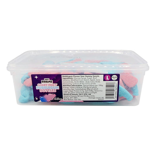 Candy Realms Giant Fizzy Bubblegum Bottles Sweet Tub