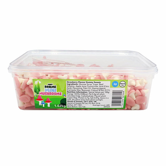 Candy Realms Mini Mushrooms Sweet Tub