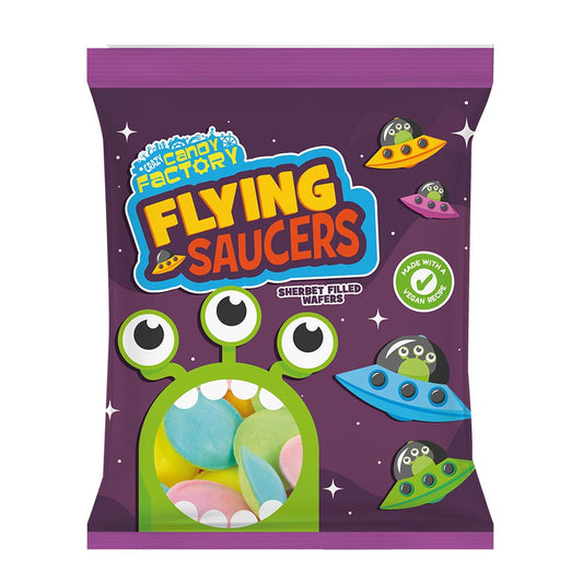 Crazy Candy Factory Flying Saucers Bag 35G