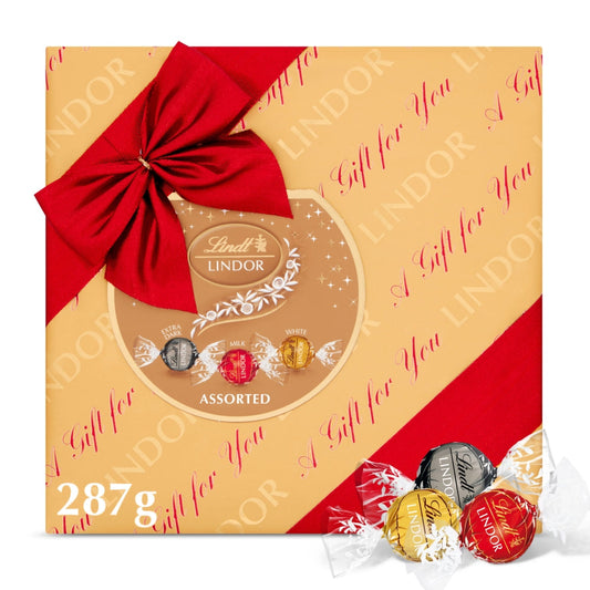 Lindt Lindor Assorted Chocolate Truffles Gift Wrapped Box 287g