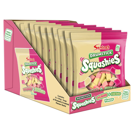 Swizzels Drumstick Squashies Rhubarb Custard Flavour Bulk Case