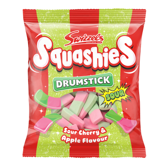 Swizzels Drumstick Squashies Sour Cherry Apple Flavour Bag 120G