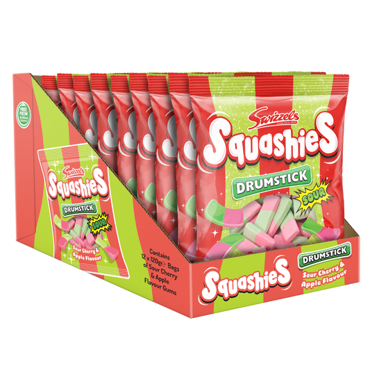 Swizzels Drumstick Squashies Sour Cherry Apple Flavour Bulk Case