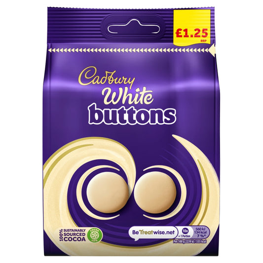 Cadbury White Buttons Chocolate Bag 95G