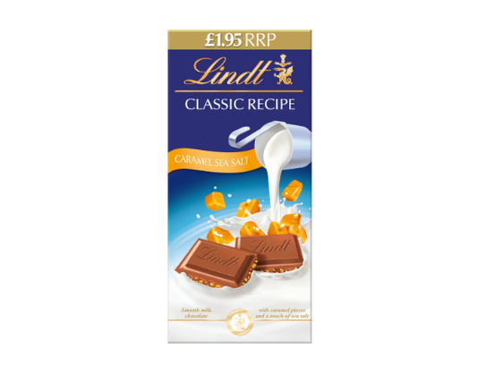 Lindt Classic Recipe Caramel Sea Salt Bar 125G