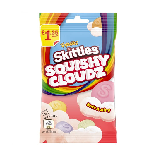 Skittles Squishy Cloudz Chewy Sweets Fruit Flavoured Sweets Treat Bag